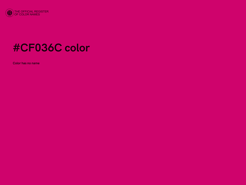 #CF036C color image