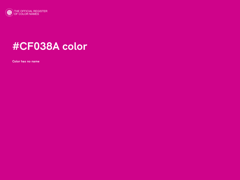 #CF038A color image