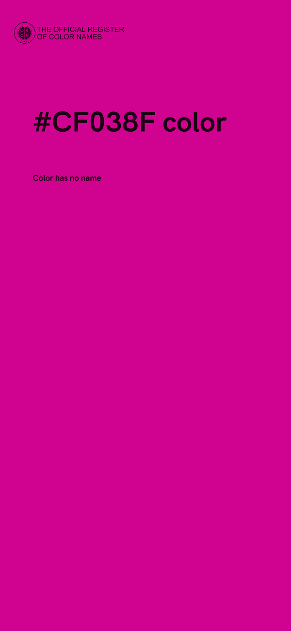 #CF038F color image