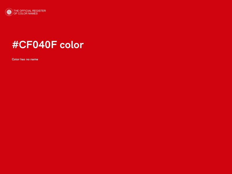#CF040F color image