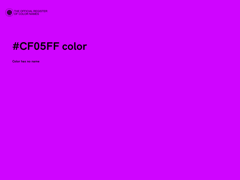 #CF05FF color image