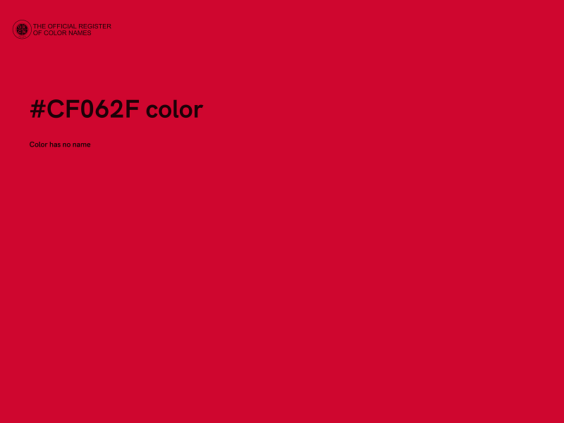#CF062F color image