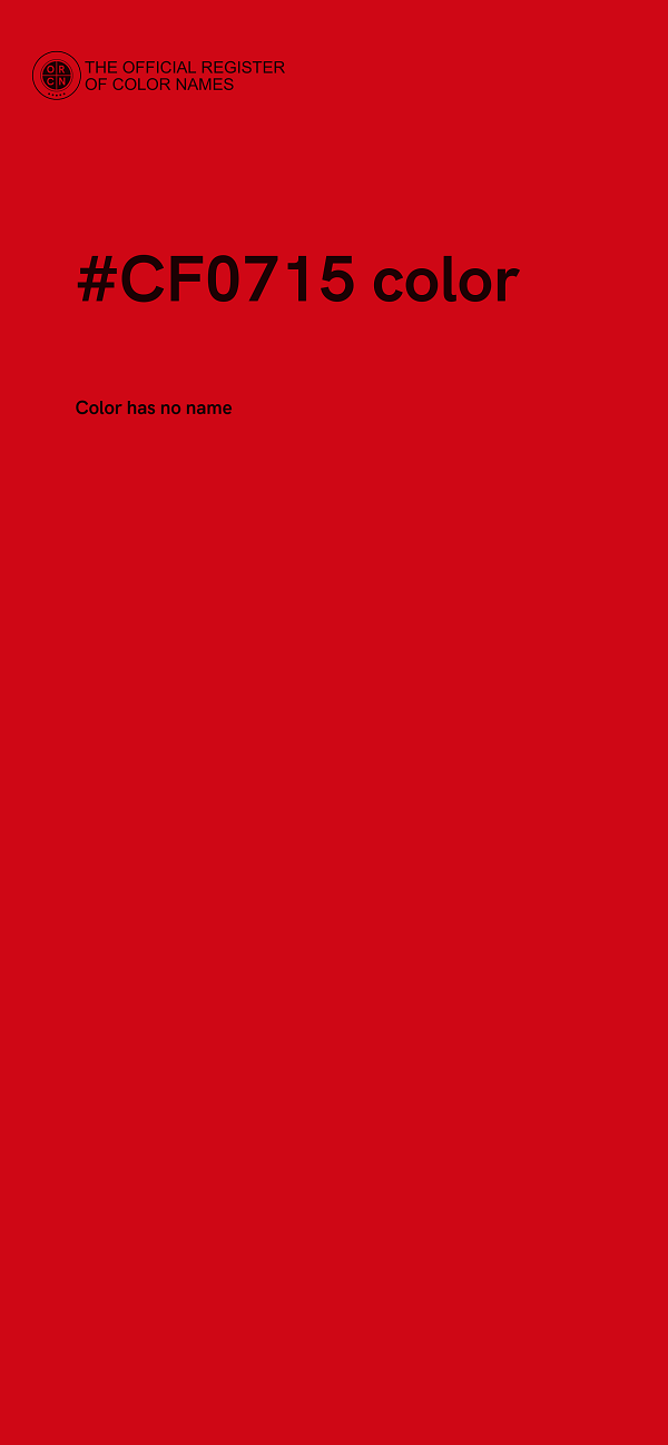 #CF0715 color image