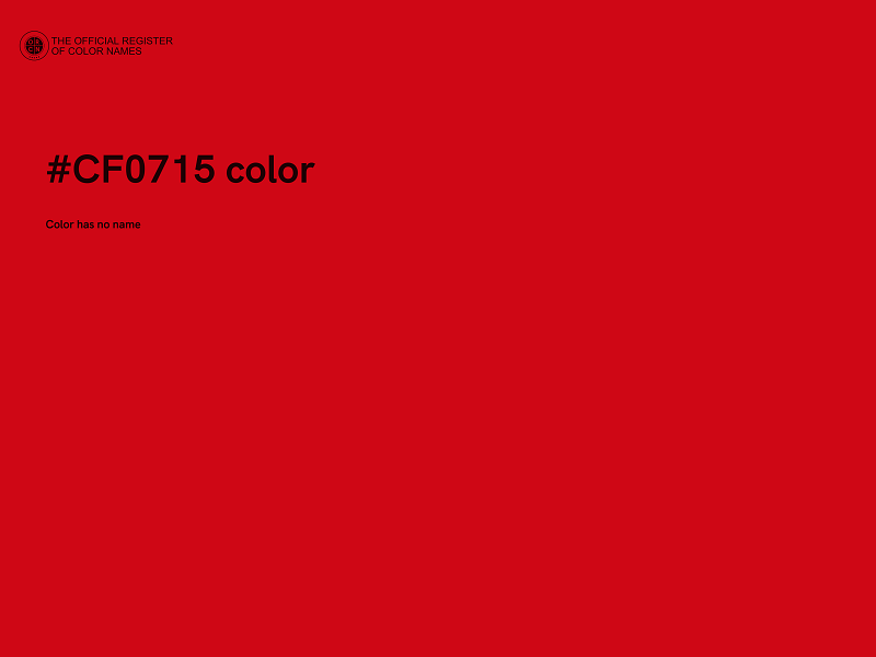 #CF0715 color image