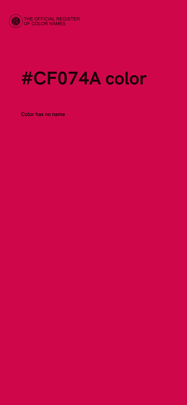 #CF074A color image