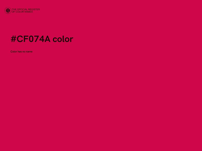#CF074A color image