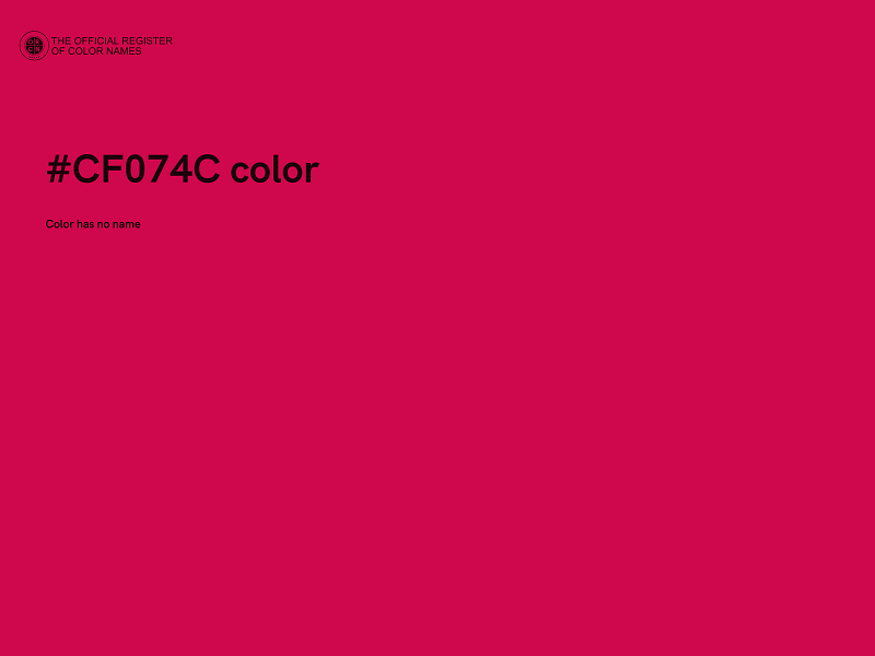 #CF074C color image