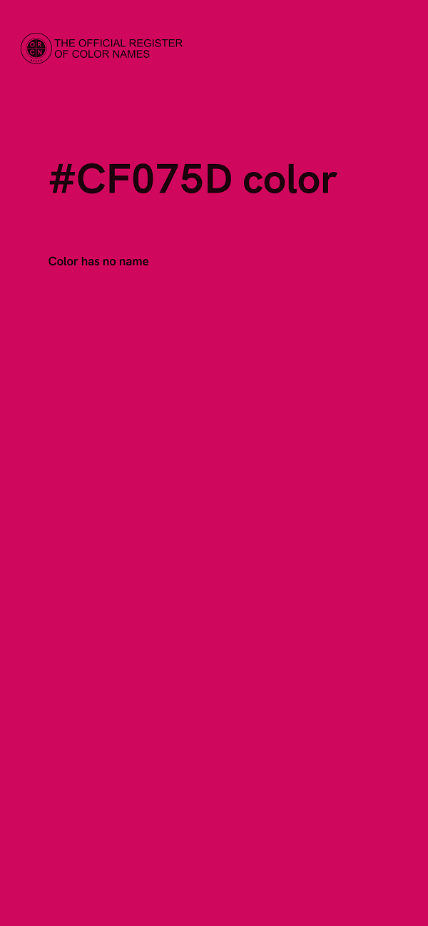 #CF075D color image