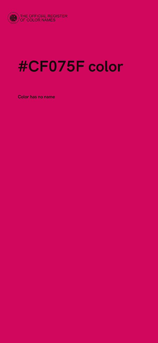 #CF075F color image