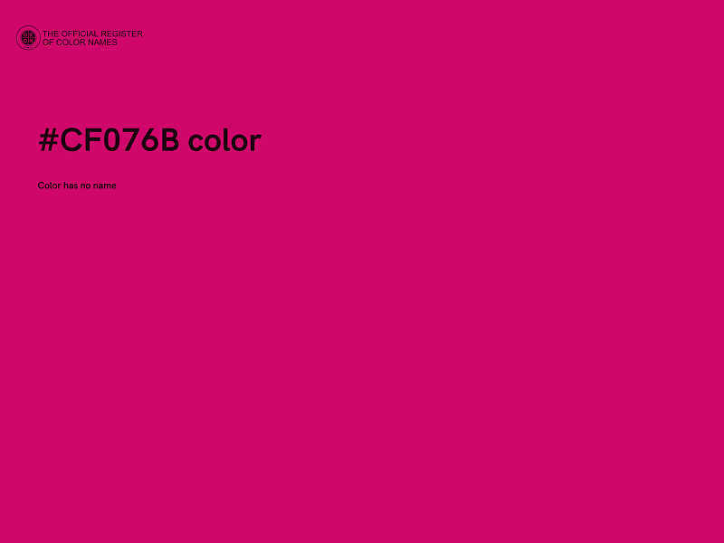 #CF076B color image