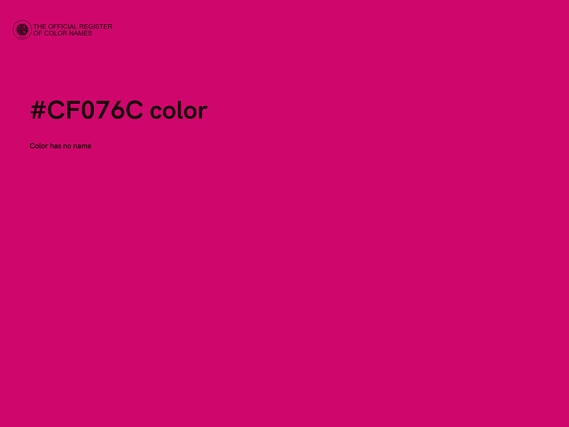 #CF076C color image