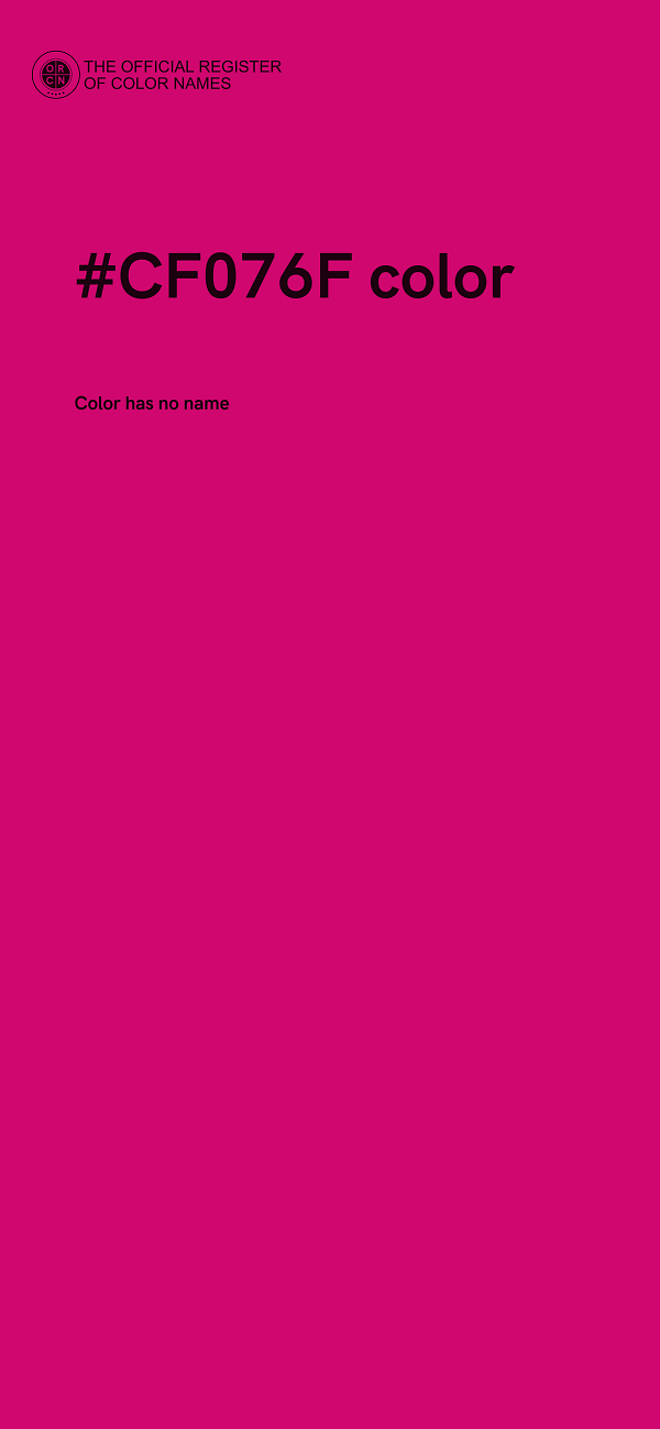 #CF076F color image