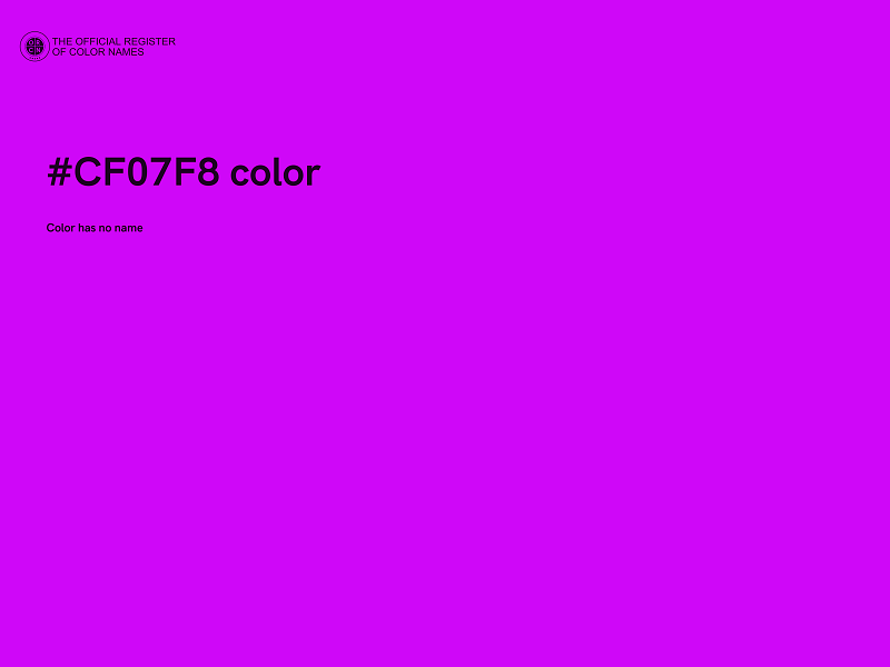 #CF07F8 color image
