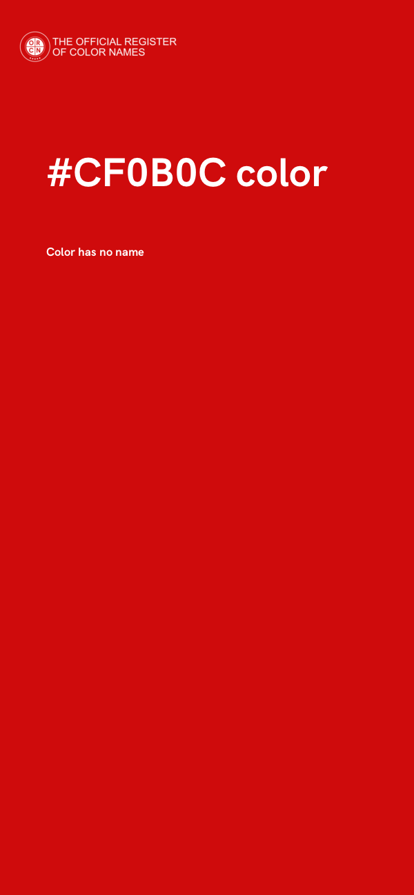 #CF0B0C color image