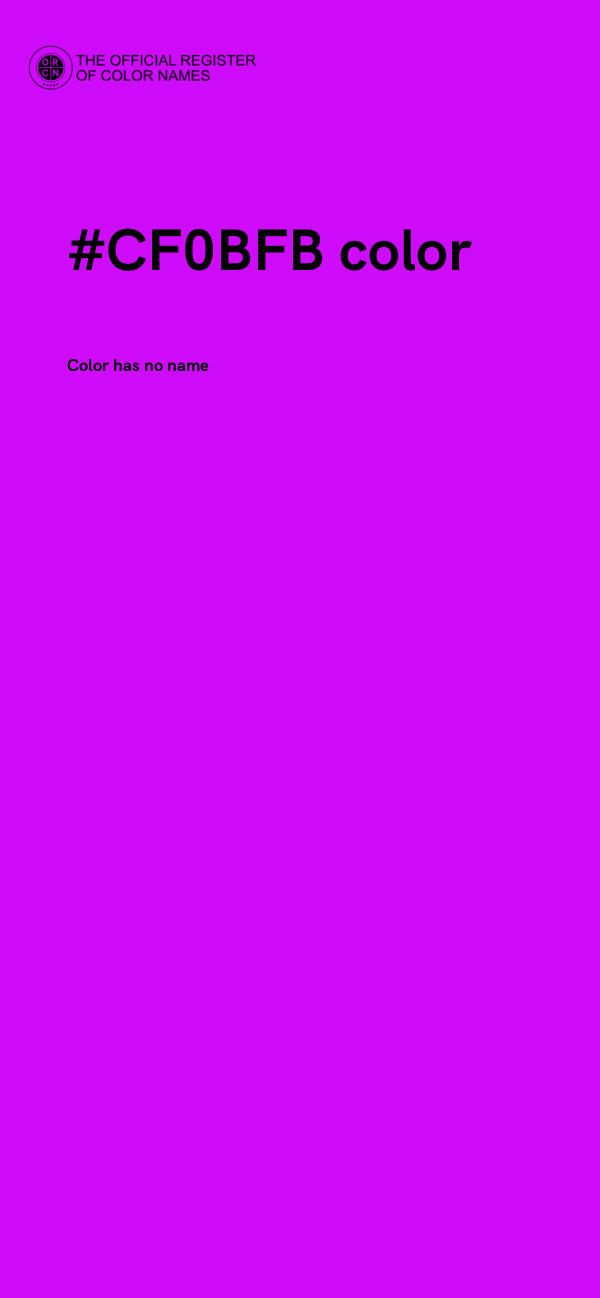 #CF0BFB color image
