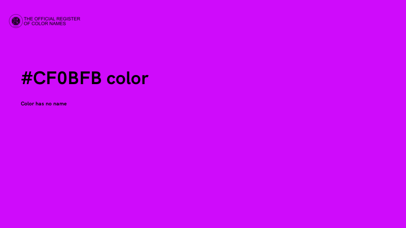 #CF0BFB color image
