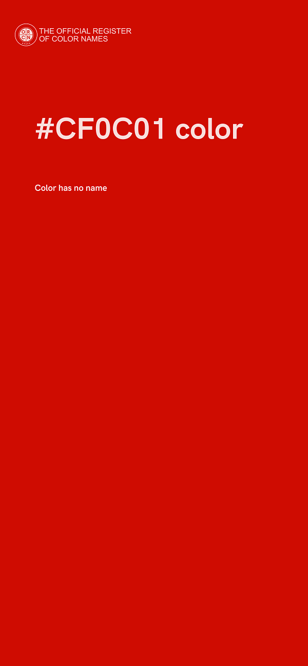 #CF0C01 color image