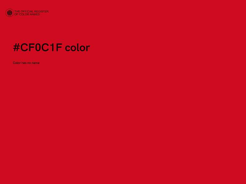 #CF0C1F color image