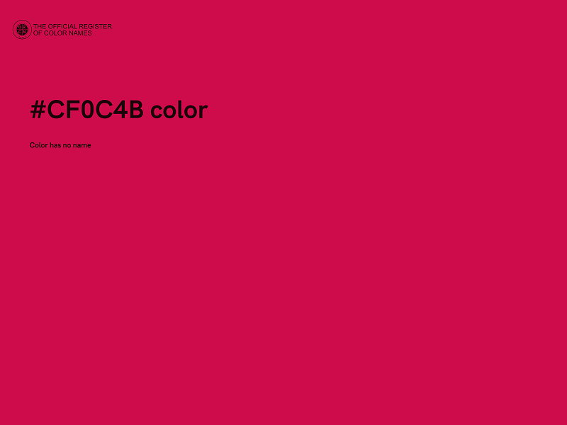 #CF0C4B color image