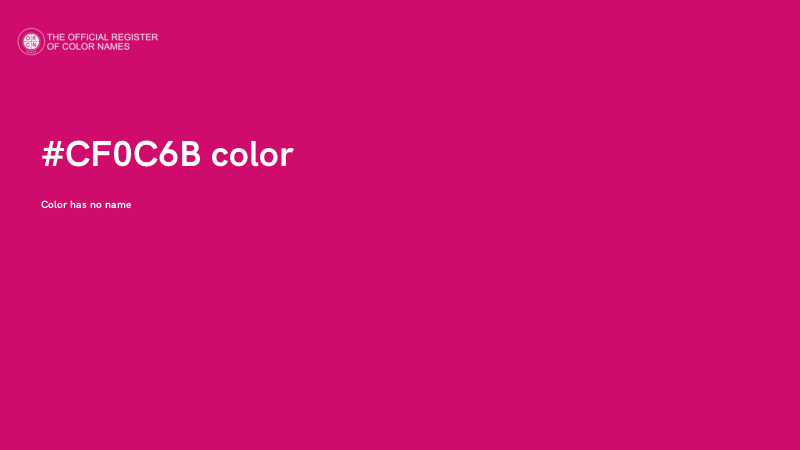 #CF0C6B color image
