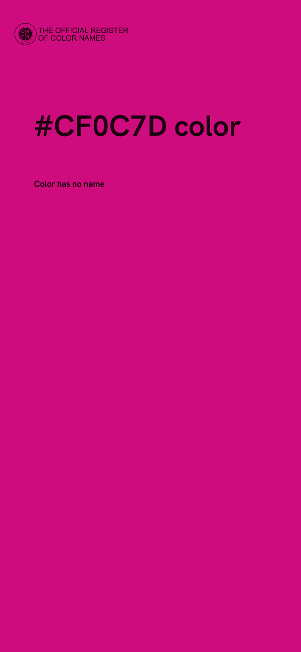 #CF0C7D color image