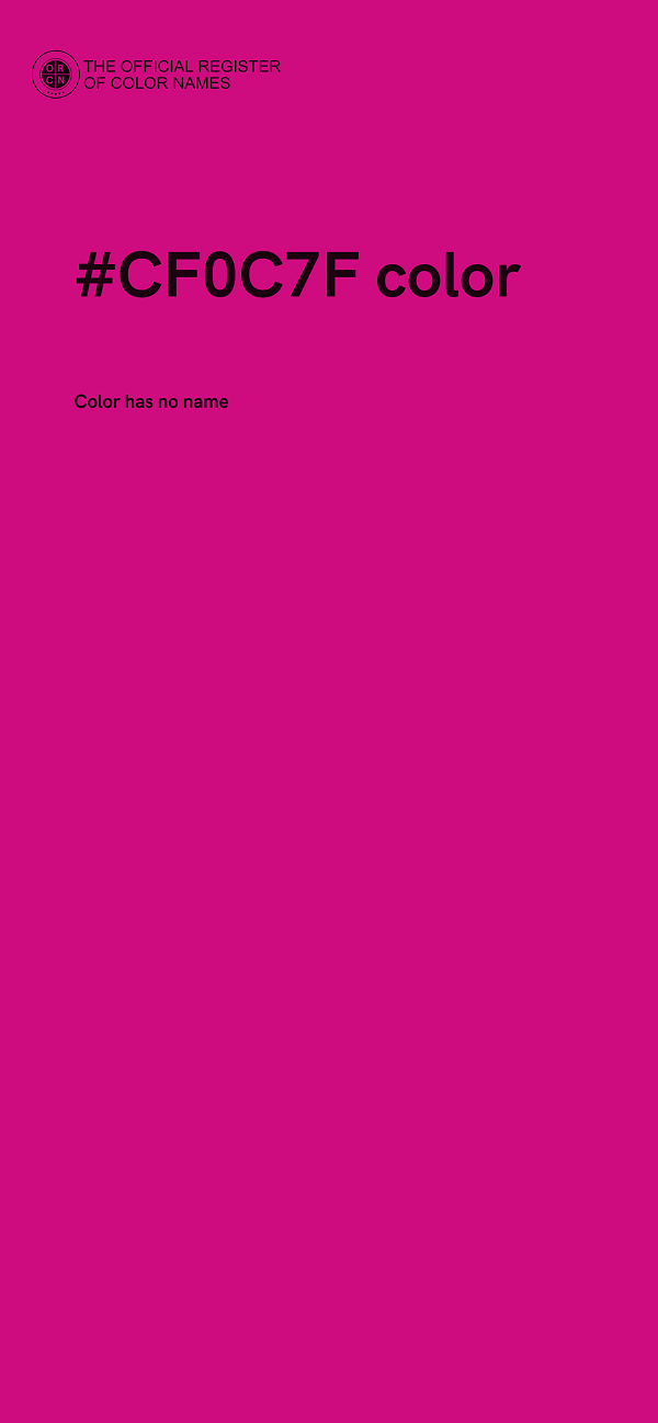 #CF0C7F color image
