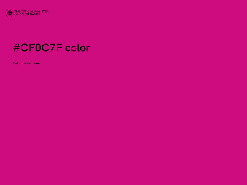 #CF0C7F color image