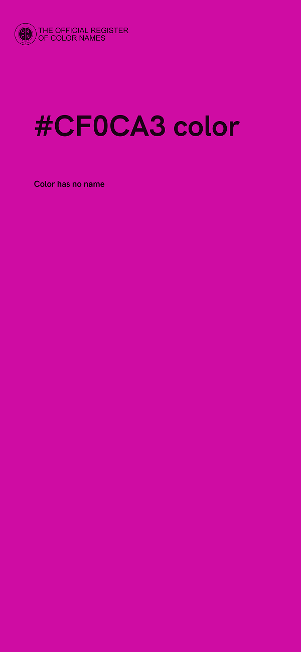 #CF0CA3 color image
