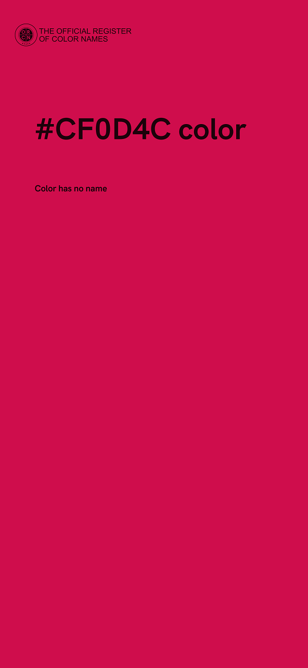 #CF0D4C color image