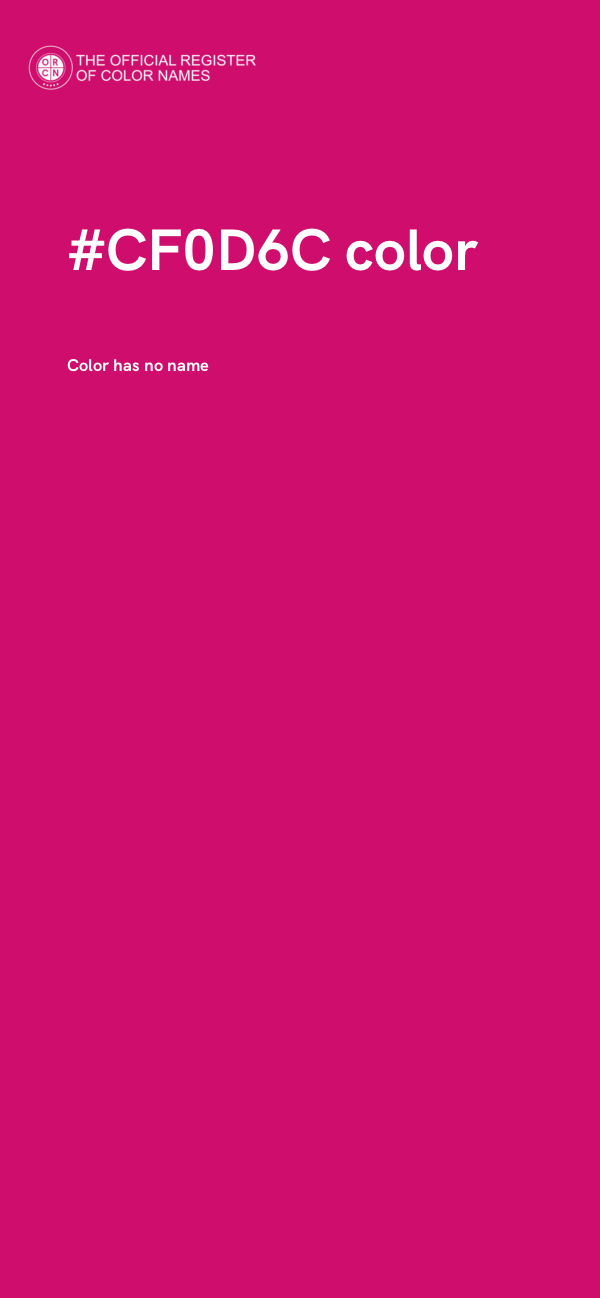 #CF0D6C color image