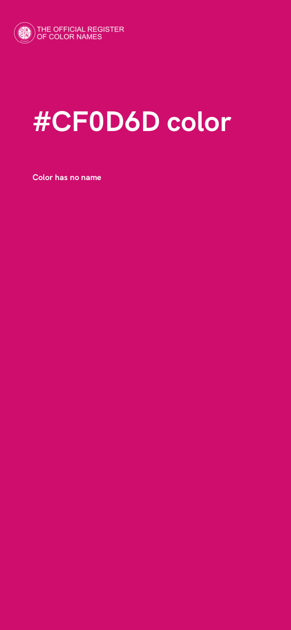 #CF0D6D color image