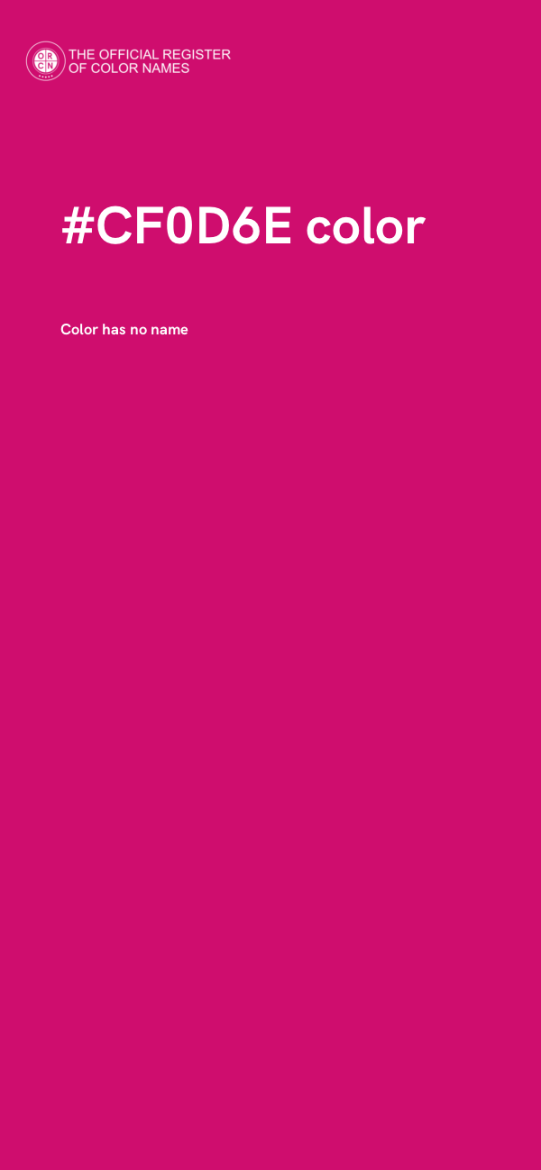 #CF0D6E color image