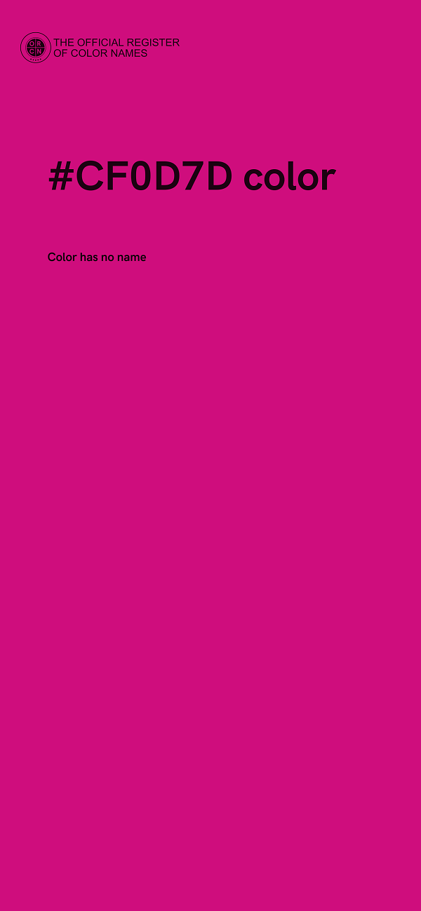 #CF0D7D color image