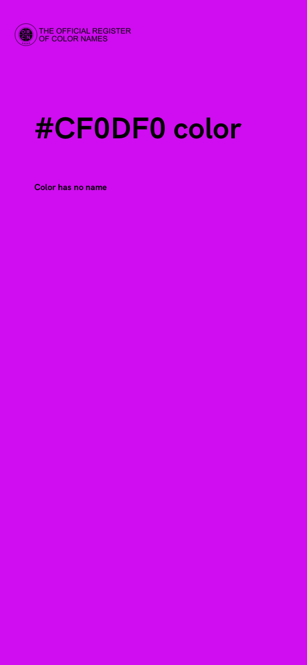 #CF0DF0 color image