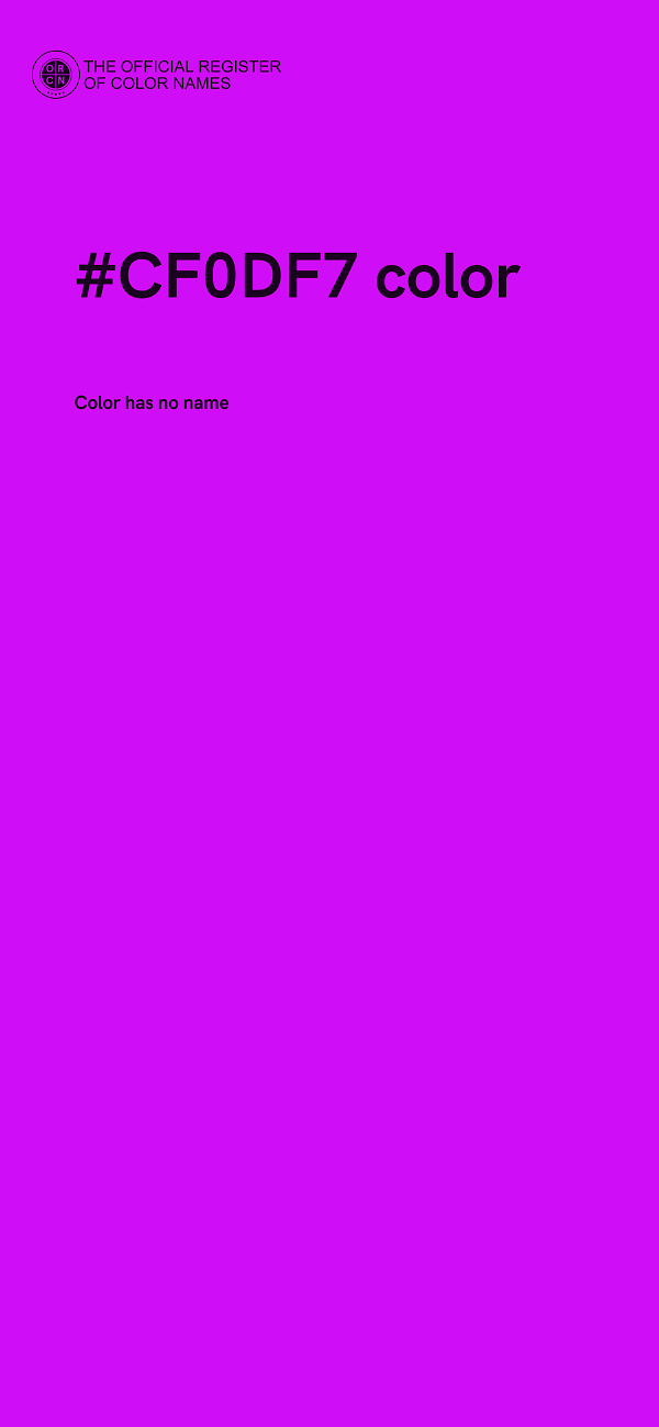#CF0DF7 color image