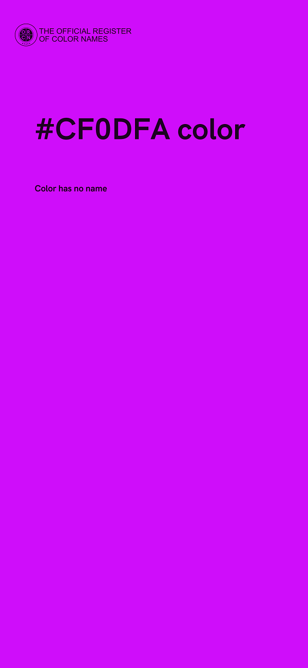#CF0DFA color image