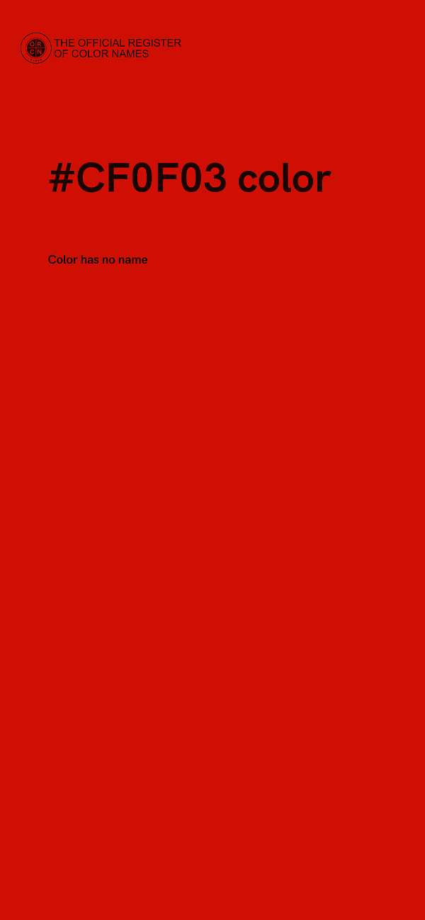 #CF0F03 color image