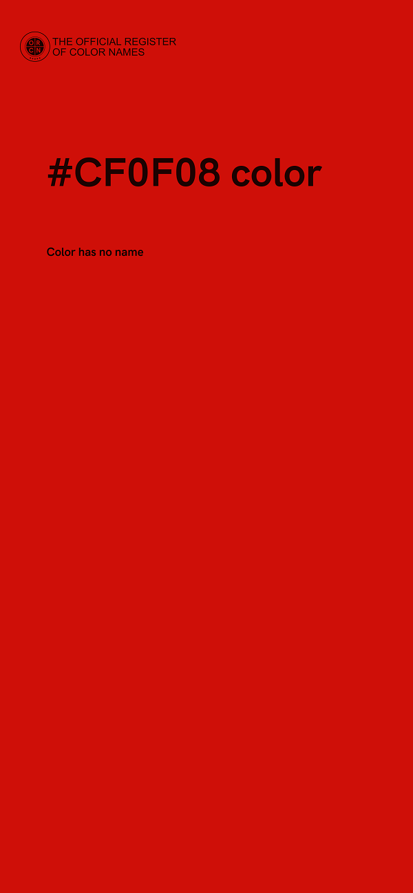 #CF0F08 color image