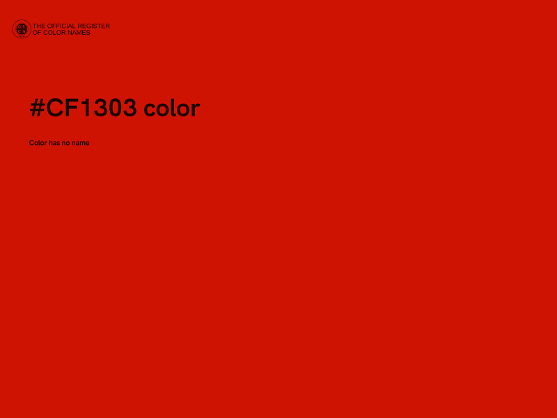 #CF1303 color image