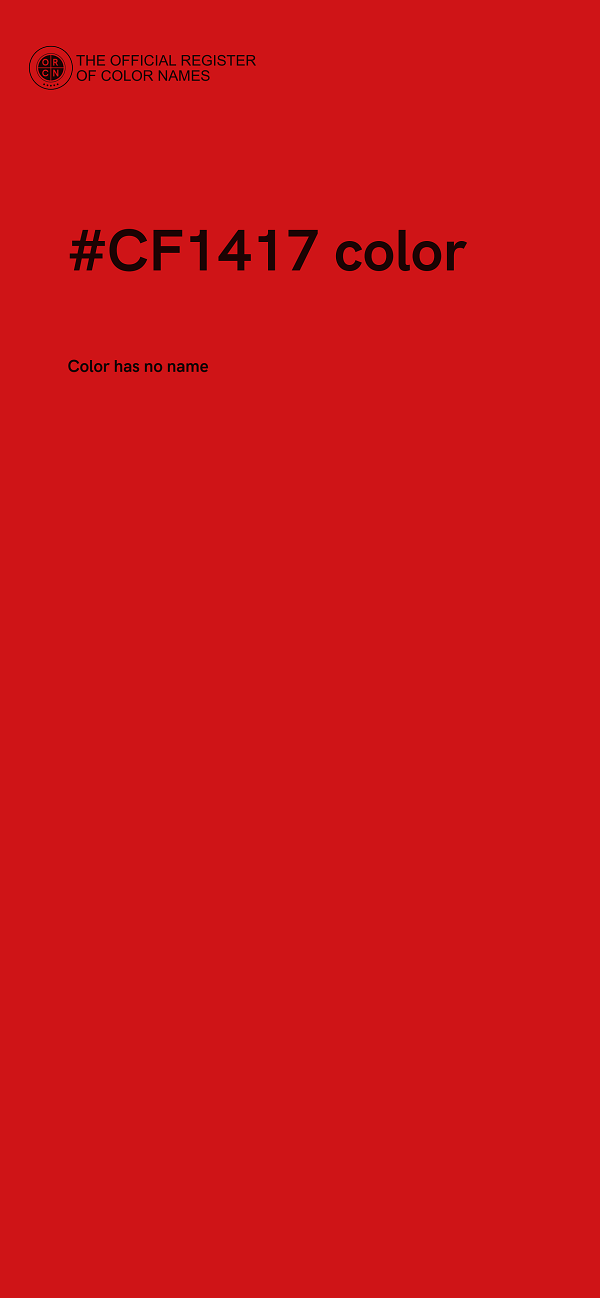 #CF1417 color image