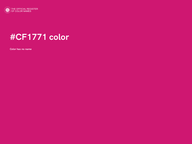 #CF1771 color image