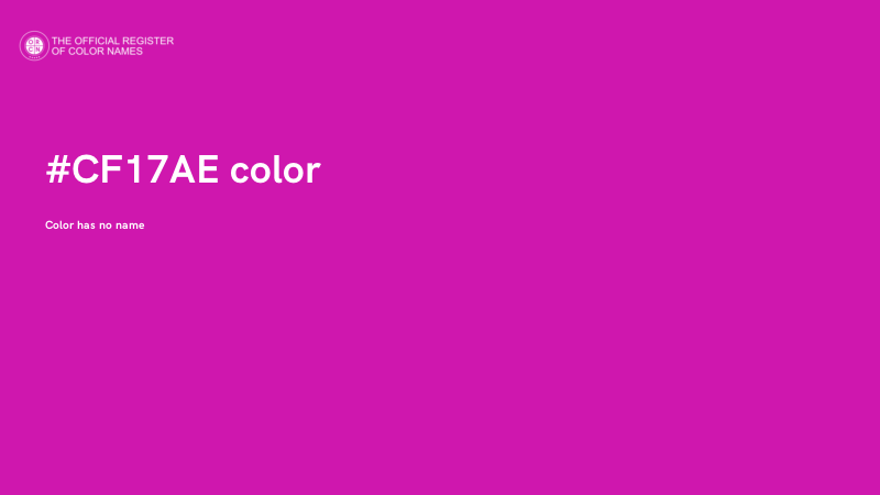 #CF17AE color image