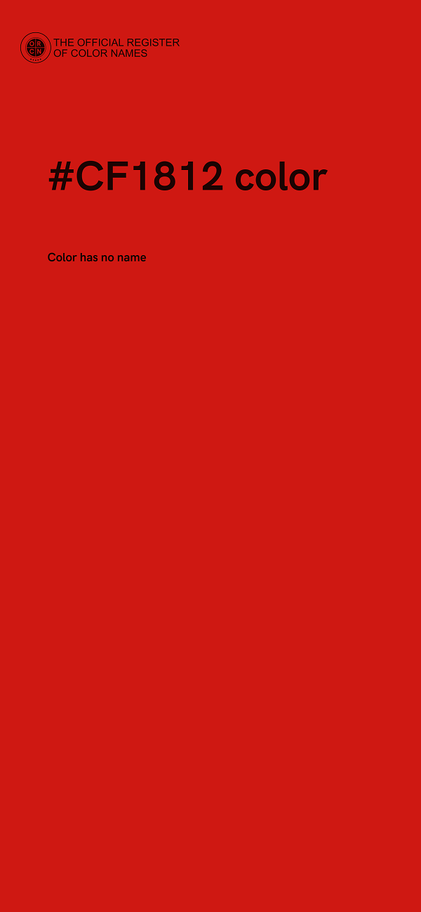 #CF1812 color image