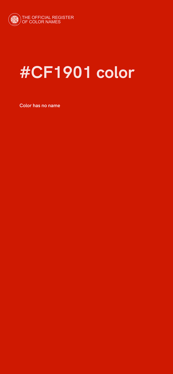 #CF1901 color image