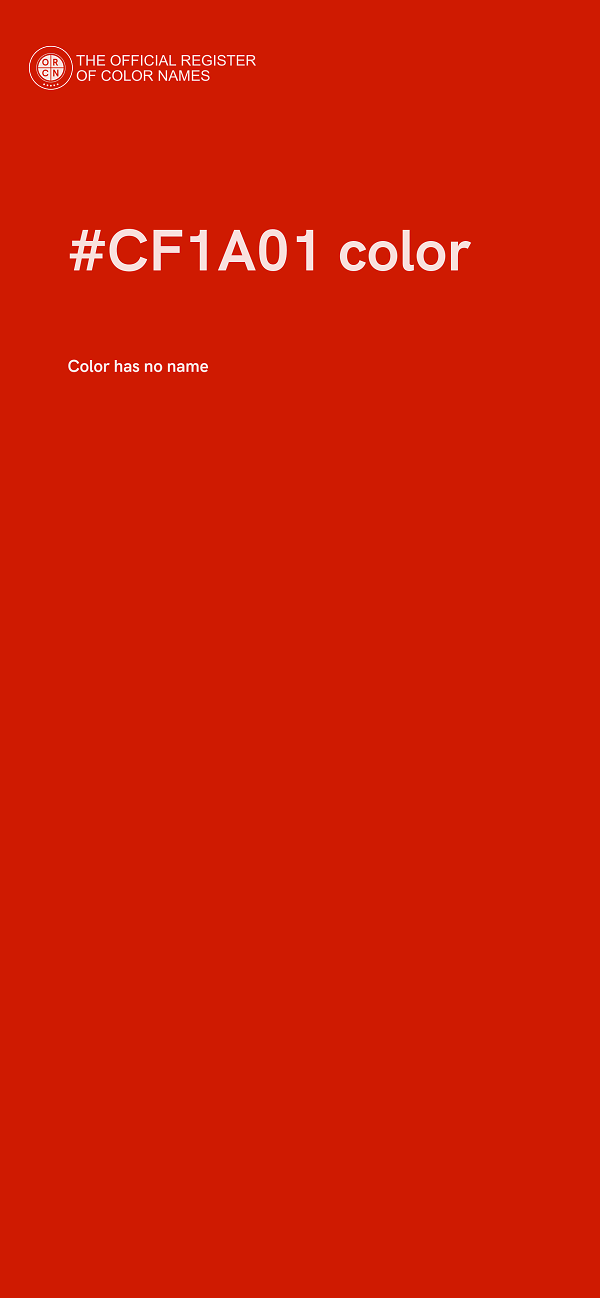 #CF1A01 color image