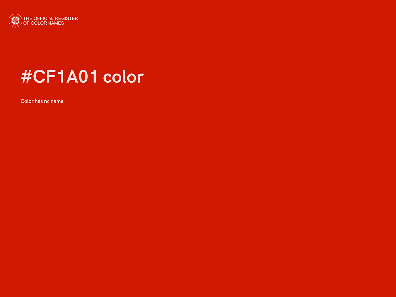 #CF1A01 color image