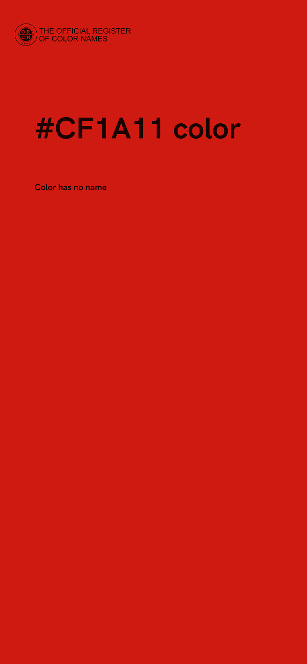 #CF1A11 color image