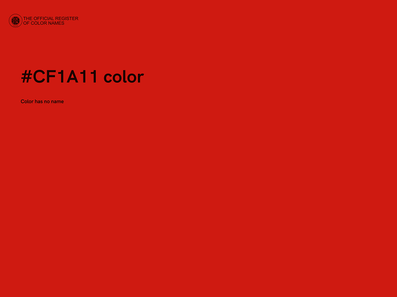 #CF1A11 color image