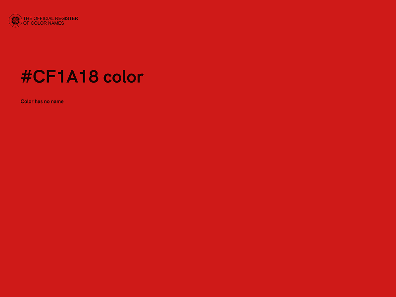 #CF1A18 color image