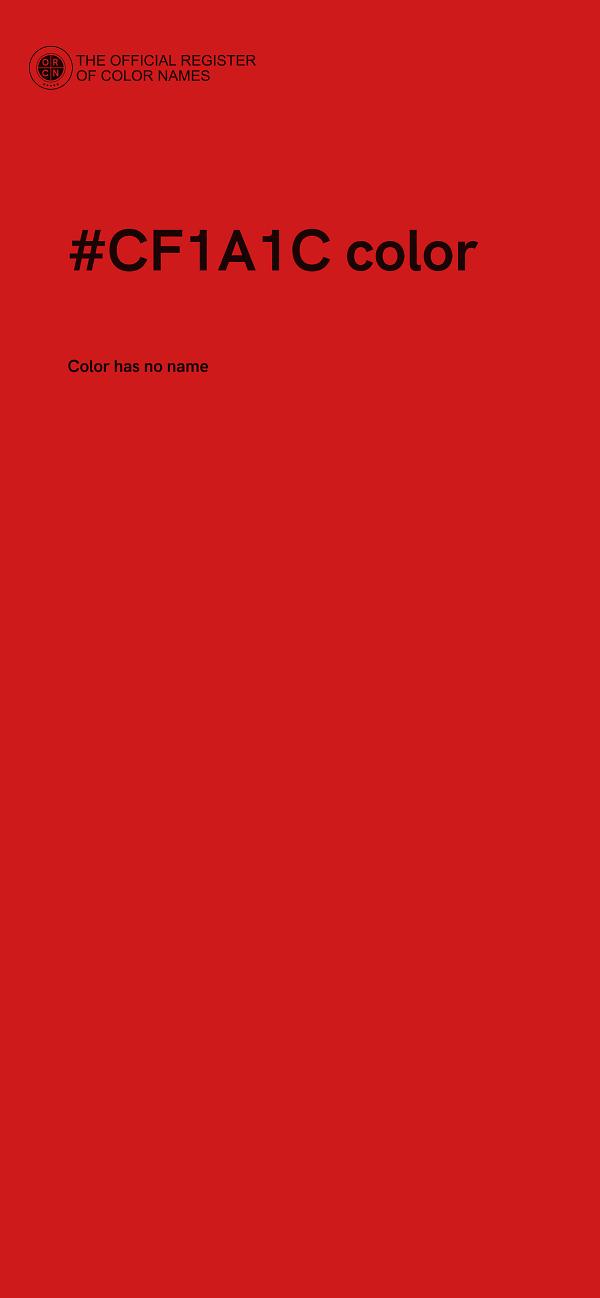 #CF1A1C color image
